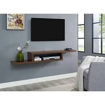 Martin Furniture Asymmetrical Floating Wall Mounted TV Console