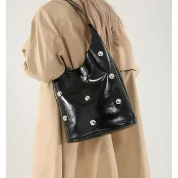 Trendy Studded Hobo Bags for Women - Stylish Commuter Tote
