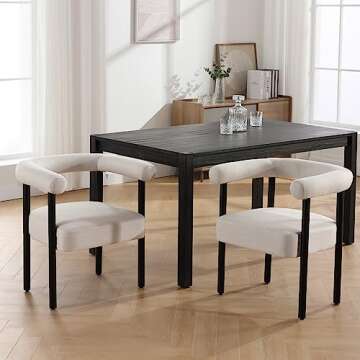 BESTANO Mid-Century Modern Dining Chairs Set of 2