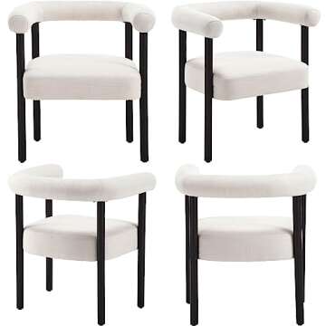 BESTANO Mid-Century Modern Dining Chairs Set of 2