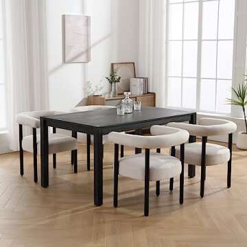 BESTANO Mid-Century Modern Dining Chairs Set of 2