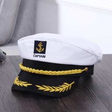 Adjustable Captain Yacht Hat for Themed Parties & Costumes