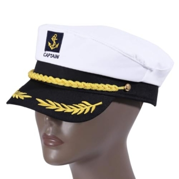 Adjustable Captain Yacht Hat for Themed Parties & Costumes