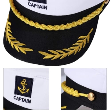 Adjustable Captain Yacht Hat for Themed Parties & Costumes
