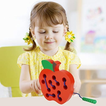 Aitey Wooden Lacing Toy Set for Toddlers - Travel Fun