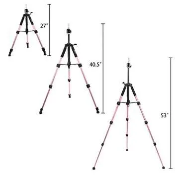 GEX 55" Mannequin Tripod Stand Canvas Block Training Doll Manikin Head Wig Stand for Cosmetology Hairdressing (Rose Gold)