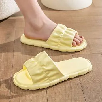Jbciuds Shower Slippers for Women - Waterproof Comfy Slides