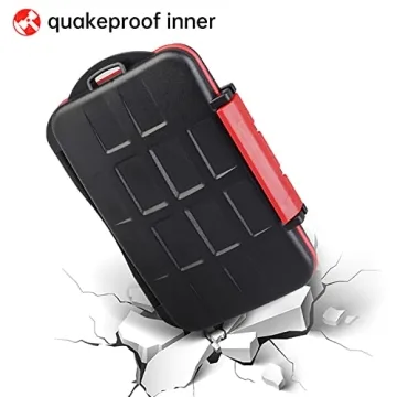 LYNCA 36 Slots Memory Card Case Holder Water-Resistant Anti-Shock Carrying Case for 24 TF and 12 SD Cards Storage Box