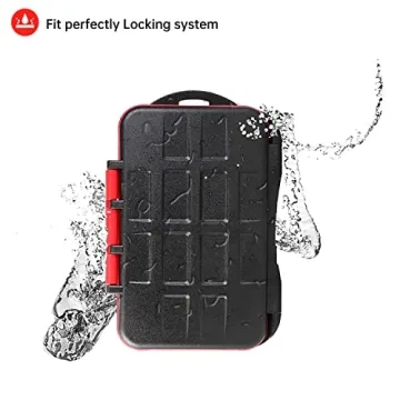 LYNCA 36 Slots Memory Card Case Holder Water-Resistant Anti-Shock Carrying Case for 24 TF and 12 SD Cards Storage Box