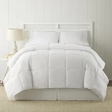 Reversible Microfiber Comforter for All Seasons - Twin Size