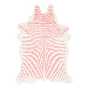 nuLOOM Alyssa Faux Zebra Cowhide Rug - Chic Pink Design