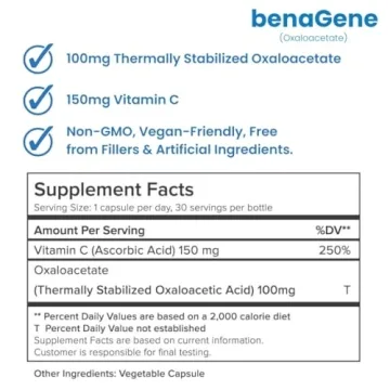 benaGene Oxaloacetate Supplement for Enhanced Energy