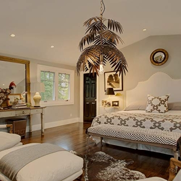 Tropical Coconut Leaves Chandelier - Adjustable Pendant Light