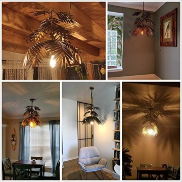 Tropical Coconut Leaves Chandelier - Adjustable Pendant Light