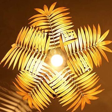 Tropical Coconut Leaves Chandelier - Adjustable Pendant Light