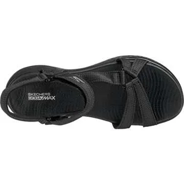 Skechers womens On-the-go 600 - Brilliancy Sport Sandal, Black, 8 US