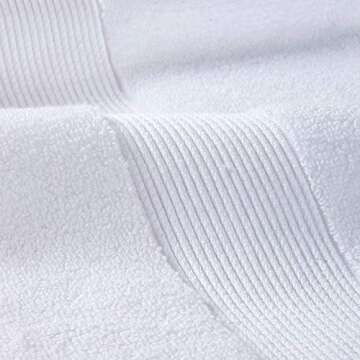 703 GSM 6 Piece Towels Set, 100% Cotton, Zero Twist, Premium Hotel & Spa Quality, Highly Absorbent, 2 Bath Towels 30” x 54”, 2 Hand Towel 16” x 28” and 2 Wash Cloth 12” x 12”. White Color