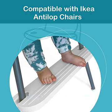 Adjustable White IKEA Antilop High Chair Foot Rest