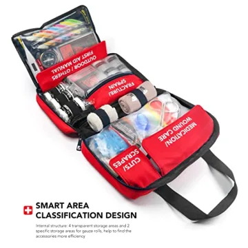 330 Piece First Aid Kit Waterproof Medical Kit Compact Trauma