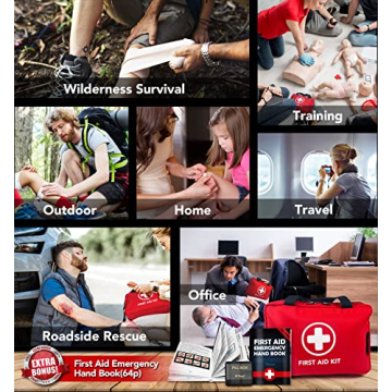 330 Piece First Aid Kit Waterproof Medical Kit Compact Trauma