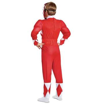 Disguise Red Ranger Classic Muscle Child Costume, Red, Large/(10-12)