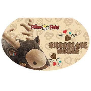 Pillow Pets 18” Sweet Scented Chocolate Moose, Stuffed Animal Plush Toy , Brown