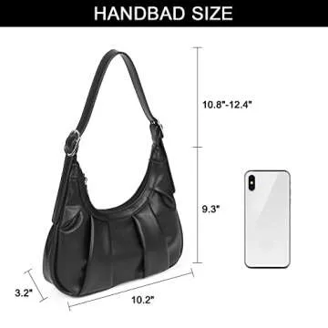 CLUCI Womens Small Hobo Bags for Women Dumpling Bag Cloud Purse Soft Vegan Leather Ruched Clutch Ladies Shoulder Handbags