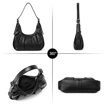 CLUCI Womens Small Hobo Bags for Women Dumpling Bag Cloud Purse Soft Vegan Leather Ruched Clutch Ladies Shoulder Handbags