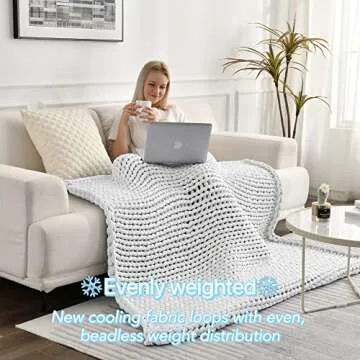 Maetoow Cooling Chunky Knit Weighted Blanket Throw
