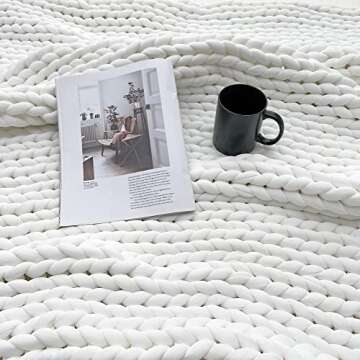 Maetoow Cooling Chunky Knit Weighted Blanket Throw