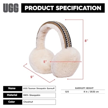 UGG Women's Sheepskin Tasman Earmuffs for Cold Weather Comfort
