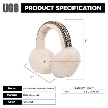 UGG Women's Sheepskin Tasman Earmuffs for Cold Weather Comfort