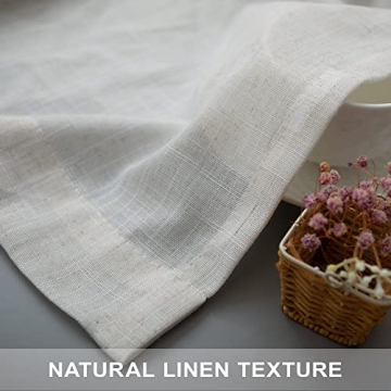 Elegant Cream Linen Curtains - 96 Inches Long - 2 Panels