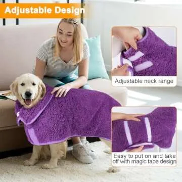 Super Absorbent Dog Bathrobe - Quick Drying & Cozy