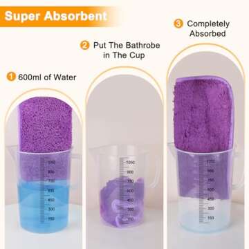 Dog Bathrobe Super Absorbent Dog Towels for Drying Dogs Large Quick Drying Dog Robes for After Bath Soft Dog Drying Towel Adjustable Dog Drying Coat to Keep Dog Warm(S-XXL)