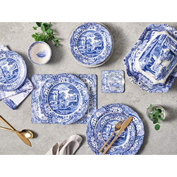 Spode Blue Italian Dinner Plates - Set of 4 (10.5 inch Dinner Plate)