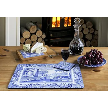 Spode Blue Italian Dinner Plates - Set of 4 (10.5 inch Dinner Plate)