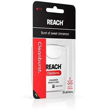 Reach Cleanburst Cinnamon Flavored Dental Floss 55 Yards