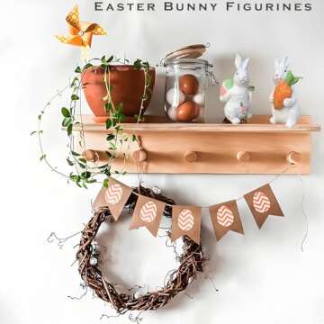 Gftoholic Easter Bunny Decorations Set of 2 for Spring