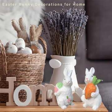 Gftoholic Easter Bunny Decorations Set of 2 for Spring