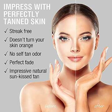 Face Tanner Serum and Self Tanning Lotion with a Mitt - Self Tanners Best Sellers with Organic Oils ...