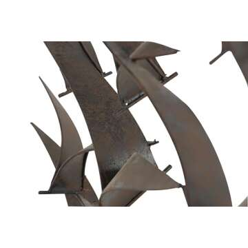 Deco 79 Metal Bird Wall Decor Elegant Coastal Design