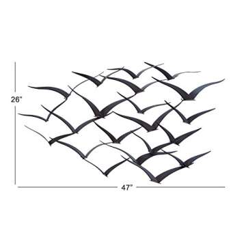 Deco 79 Metal Bird Wall Decor Elegant Coastal Design