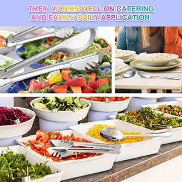 Patelai 15 Pieces Stainless Steel Serving Utensils Set