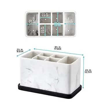 Stylish Large Electric Toothbrush Holder with Storage