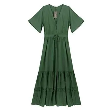 Buy R.Vivimos Floral Print Midi Dress for Summer Fashion