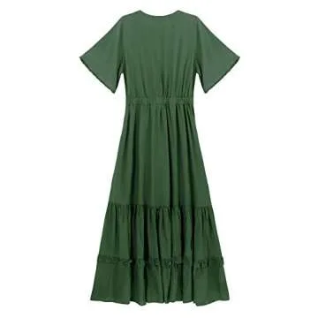 Buy R.Vivimos Floral Print Midi Dress for Summer Fashion