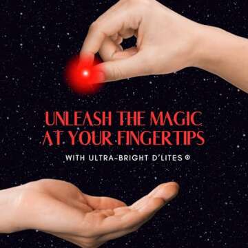 D'lite Magic Thumb Lightup Trick Set – 2 Ultra Bright Magic Fingers for Incredible Illusions