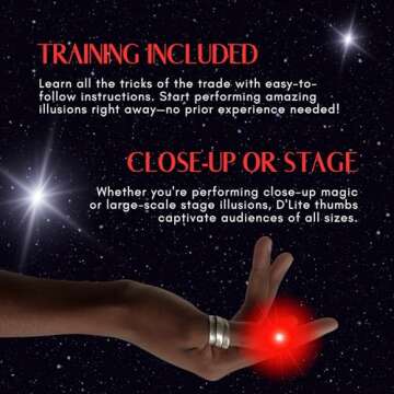 D'lite Magic Thumb Lights – Easy Trick for All Magicians