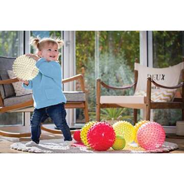 Edushape Sensory Ball for Baby - 7” Glow-in-The-Dark Baby Ball That Helps Enhance Gross Motor Skil...